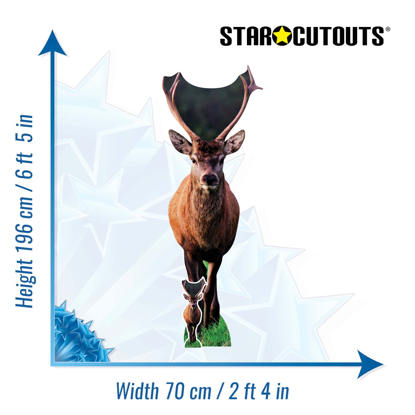 SC4958 Deer British Countryside Cardboard Cutout Height 196cm Includes Desktop