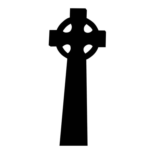 SC4959 Celtic Cross Black Silhouette Cardboard Cutout Height 174cm