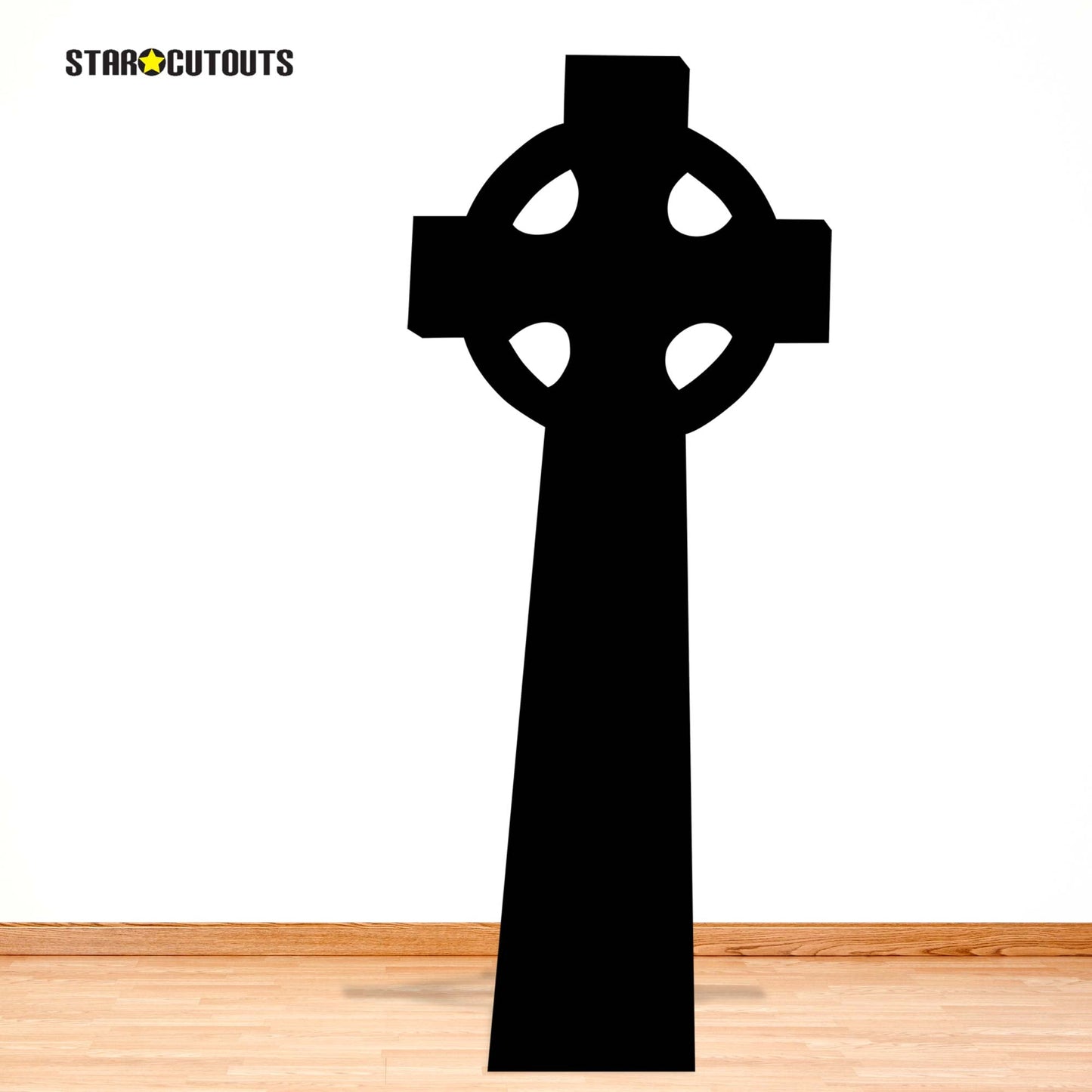 SC4959 Celtic Cross Black Silhouette Cardboard Cutout Height 174cm