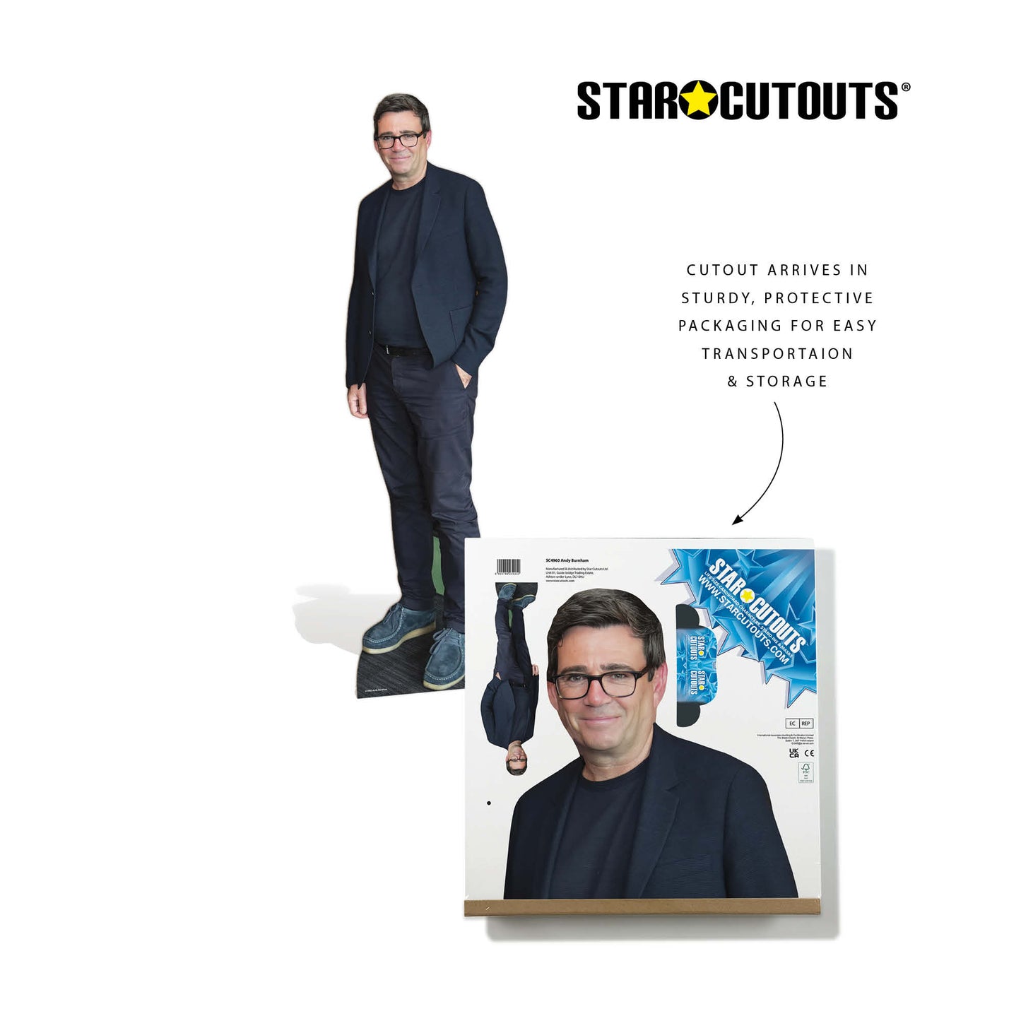 SC4960 Andy Burnham Lifesize Cardboard Cutout Height 179cm