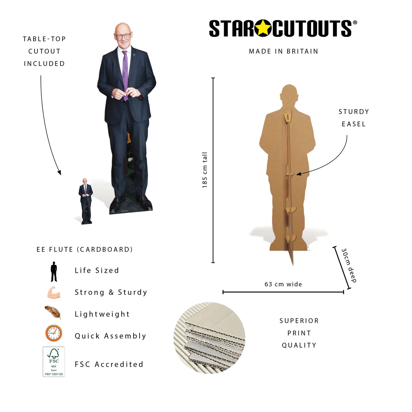 SC4961 John Swinney Lifesize Cardboard Cutout Height 185cm