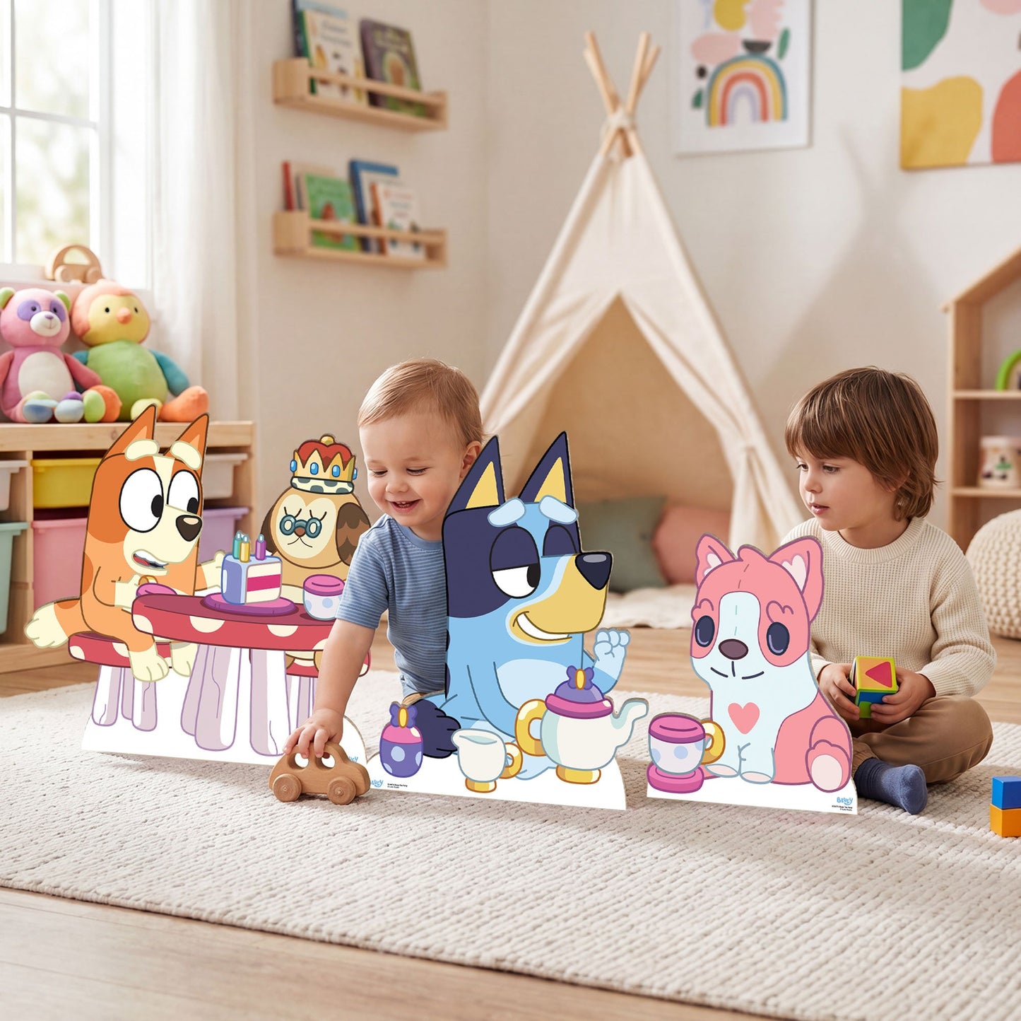SC4784 Bluey Bingo & Friends Tea Party Star Mini Bundle - Wall & Floor Decoration Cardboard Cutout Height 55cm