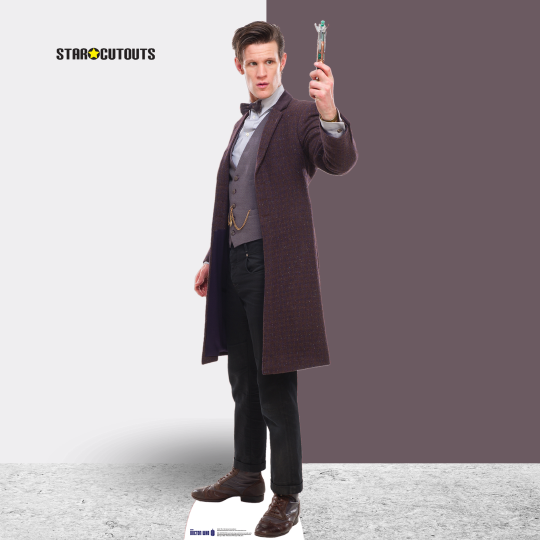 SC607 The 11th Doctor 2013 Screwdriver Matt Smith Cardboard Cut Out Height 180cmDoctor Who Cardboard Cutouts | Life Size Characters UK