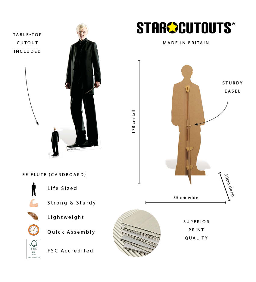 SC644 Draco Malfoy Cardboard Cutout Height 178cm