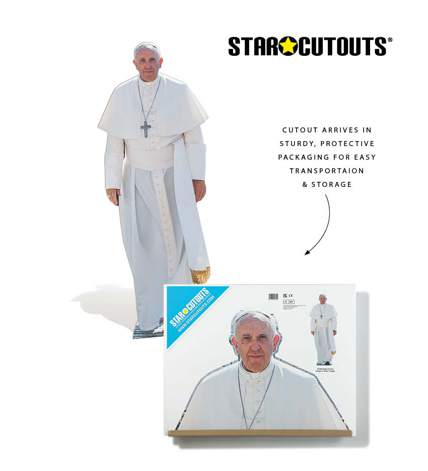 SC940 Pope Francis Cardboard Cut Out Height 176cm