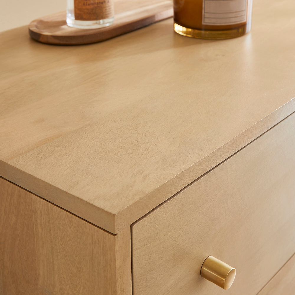 Scandinavian Light Oak Oslo Chest of 3 Drawers