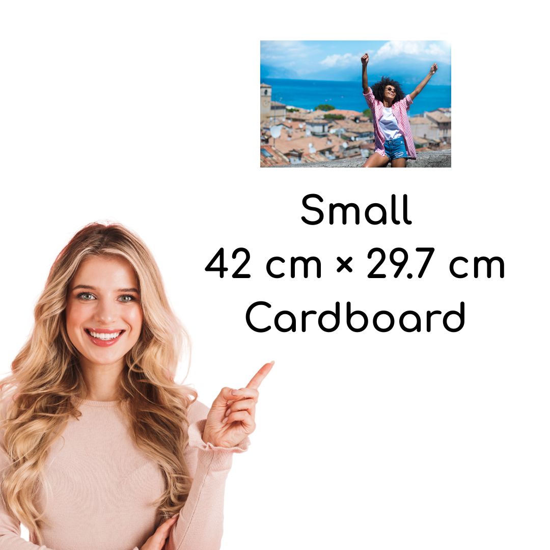 SCB003 -A3 Small Printed Rigid Rectangle Board, Poster, Sign Cardboard Height 42cm
