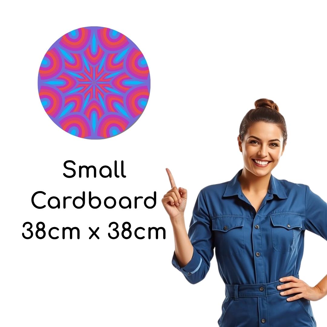 SCCIRCLE001 Small Printed Rigid Circle Board, Poster, Sign Cardboard Height 38cm
