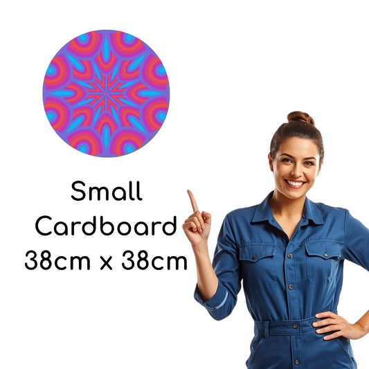 SCCIRCLE001 Small Printed Rigid Circle Board, Poster, Sign Cardboard Height 38cm