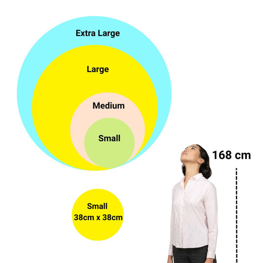 SCCIRCLE001 Small Printed Rigid Circle Board, Poster, Sign Cardboard Height 38cm