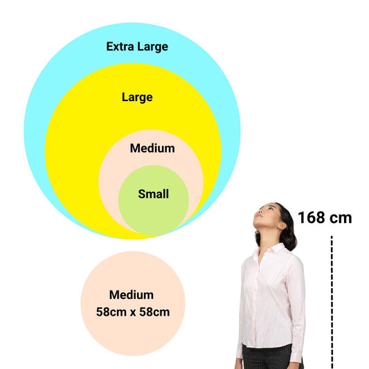 SCCIRCLE002 Medium Printed Rigid Circle Board, Poster, Sign Cardboard Height 58cm