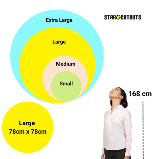 SCCIRCLE003 Large Printed Rigid Circle Board, Poster, Sign Cardboard Height 78cm