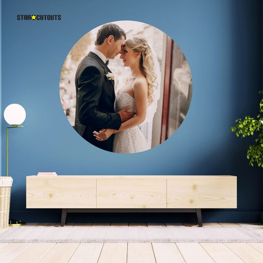 SCCIRCLE004 - Extra Large Printed Rigid Circle Board, Poster, Sign Cardboard Height 96cm