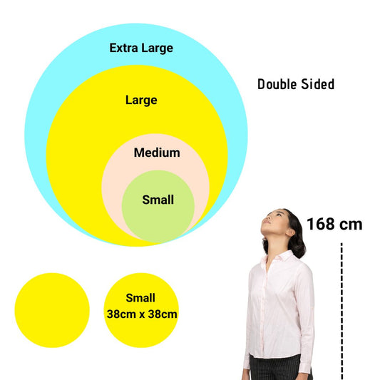 SCCIRCOR1DS - Small Printed Rigid Circle Correx Board, Poster, Sign, Double Sided Height 38cm