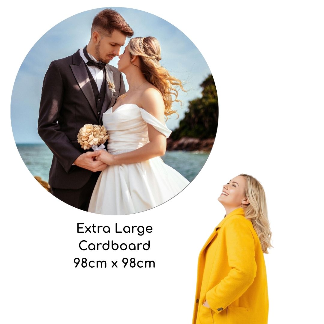 SCCIRCLE004 - Extra Large Printed Rigid Circle Board, Poster, Sign Cardboard Height 96cm