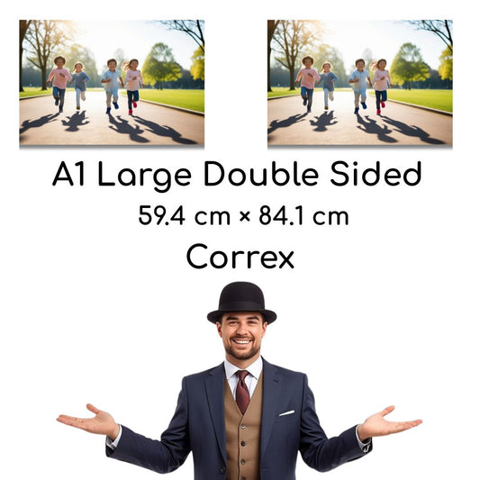 SCCORREX001 DSA1 Large Double Sided Printed Rigid Rectangle Board on Correx -  Poster, Sign Height 59.4cm