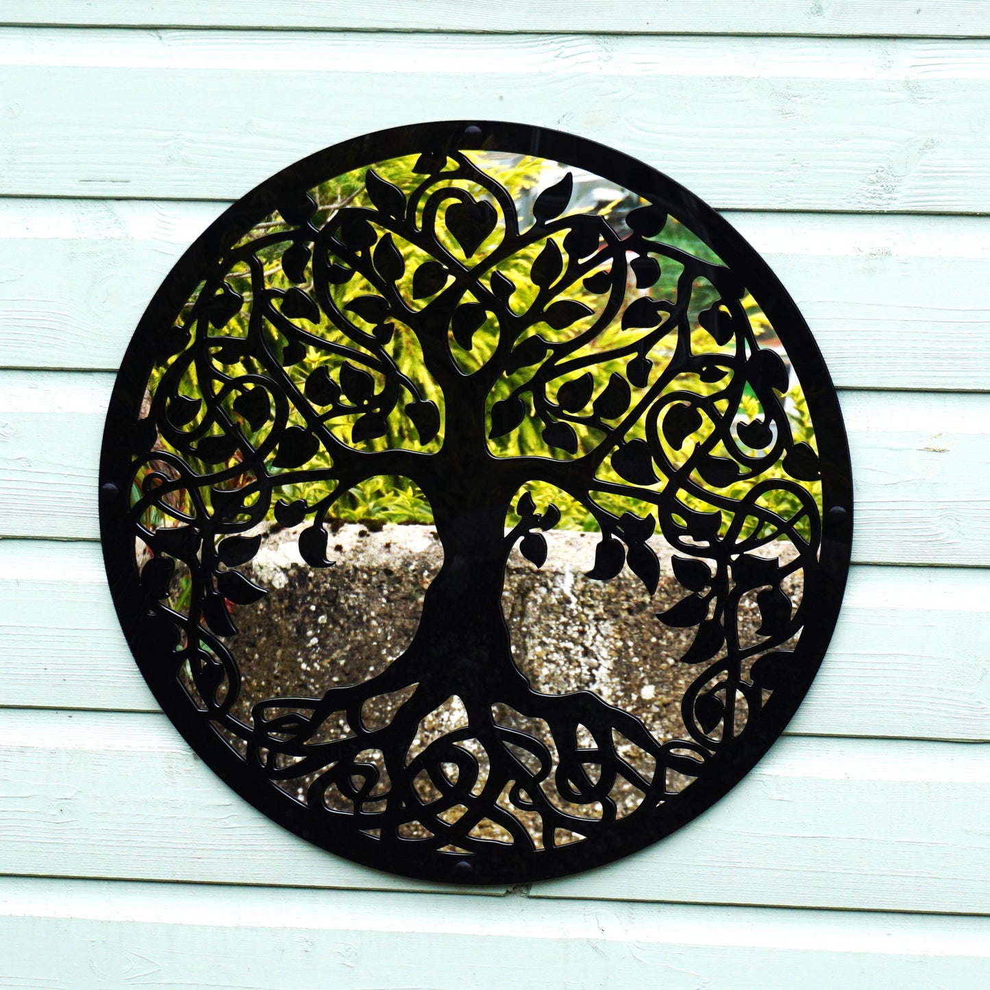 SunCatcher Garden Mirror Round Tree of Life Range of Sizes