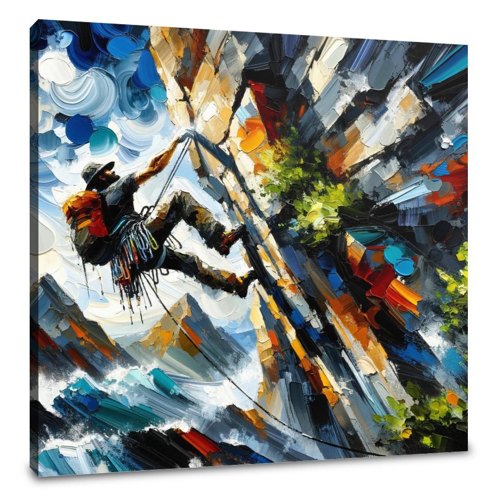 Climbing Determination Canvas