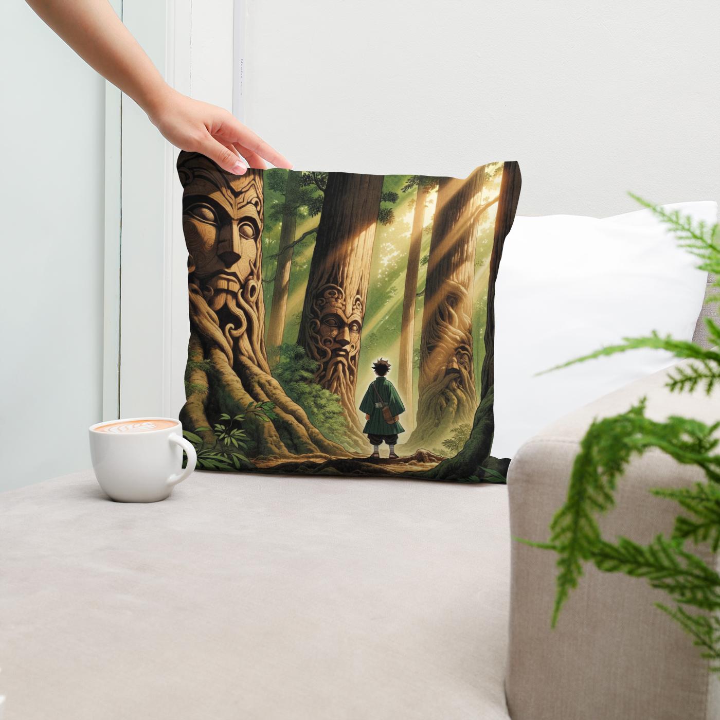Forest Whispers Cotton Cushion