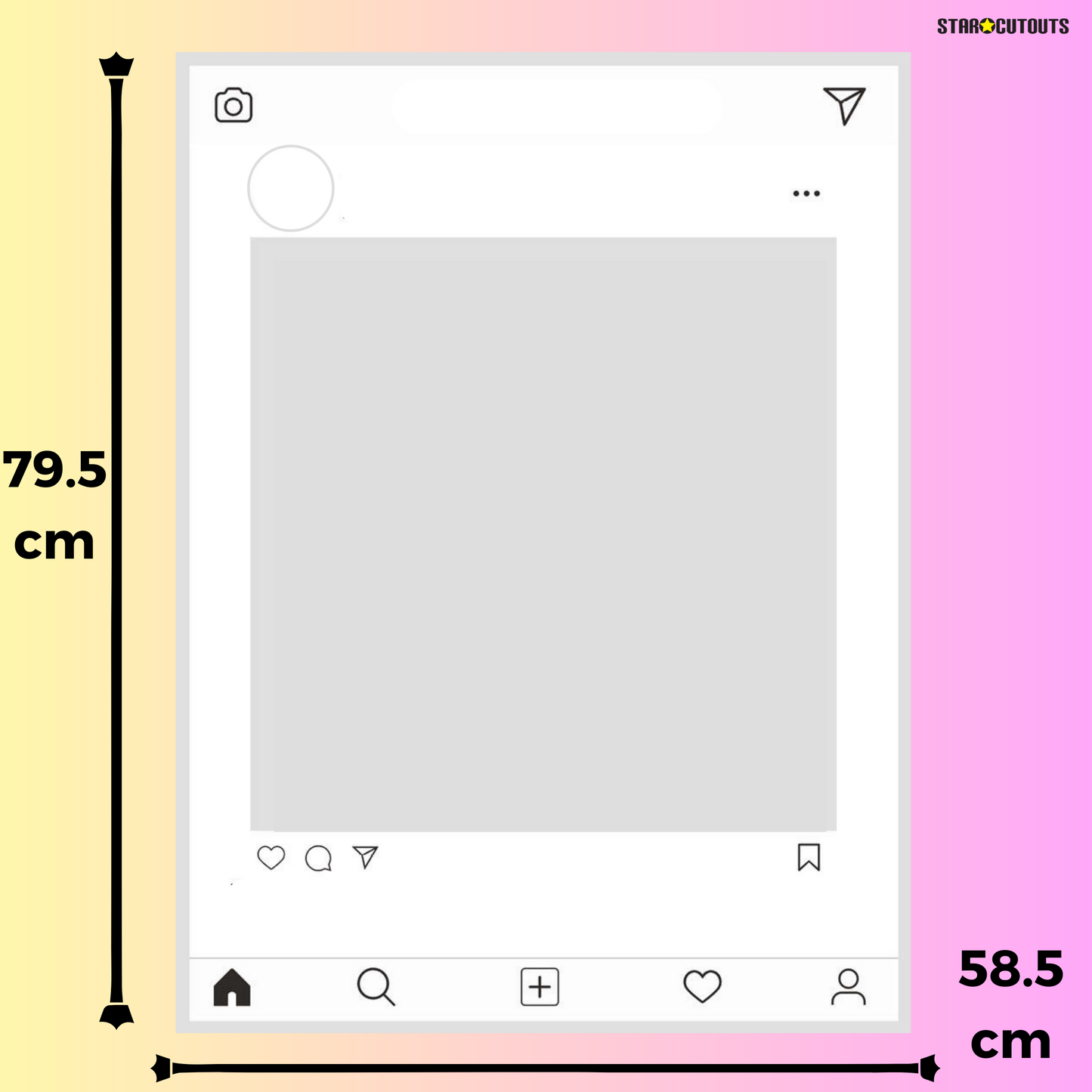 SF002 Selfie Frame Instagram Frame & Props Height 79.5 cm