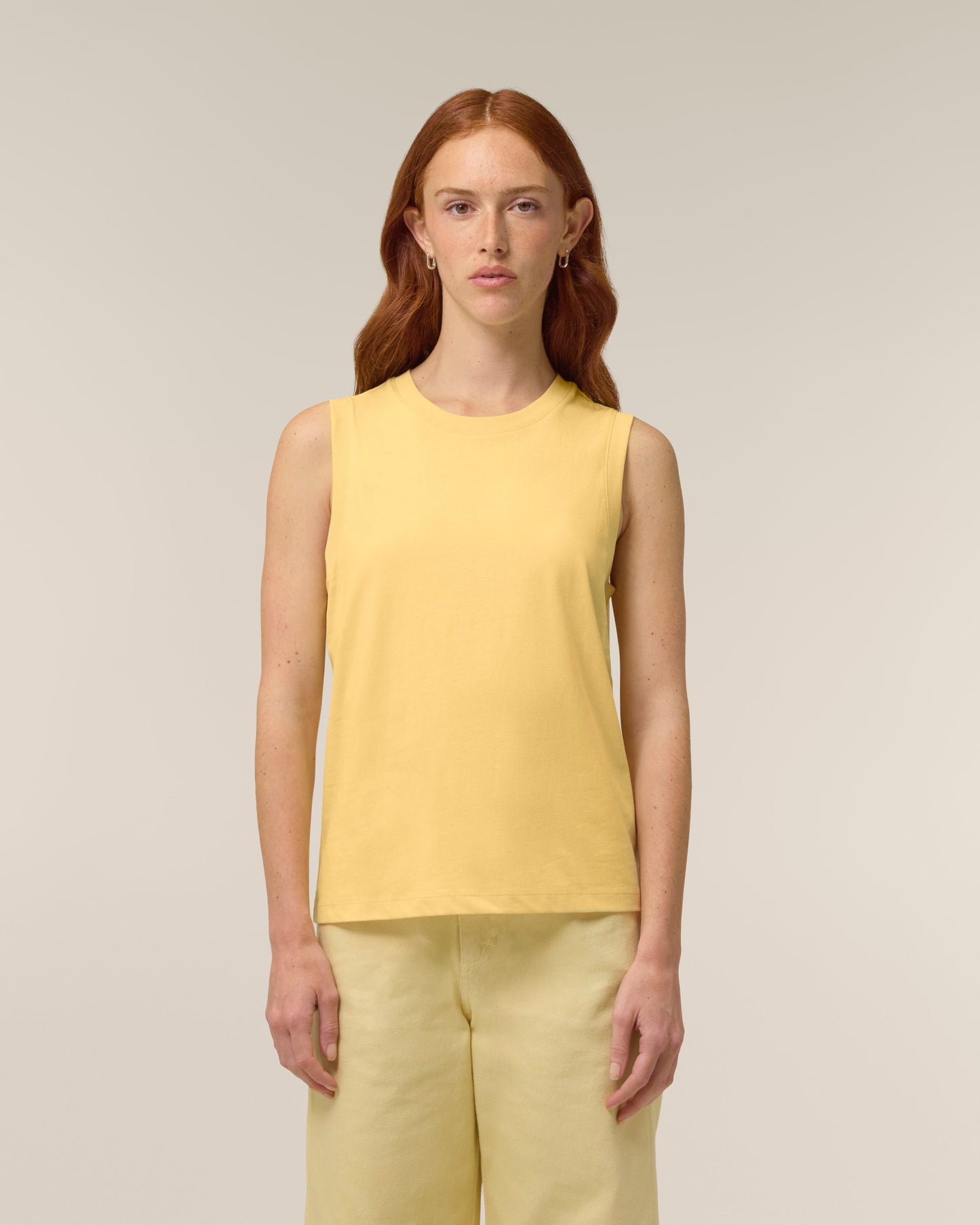 Organic High Neck Tank Top: Womens