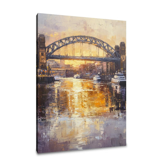 Tyne Bridge Golden Canvas