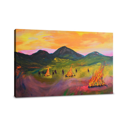 Bealtaine Bonfires Canvas