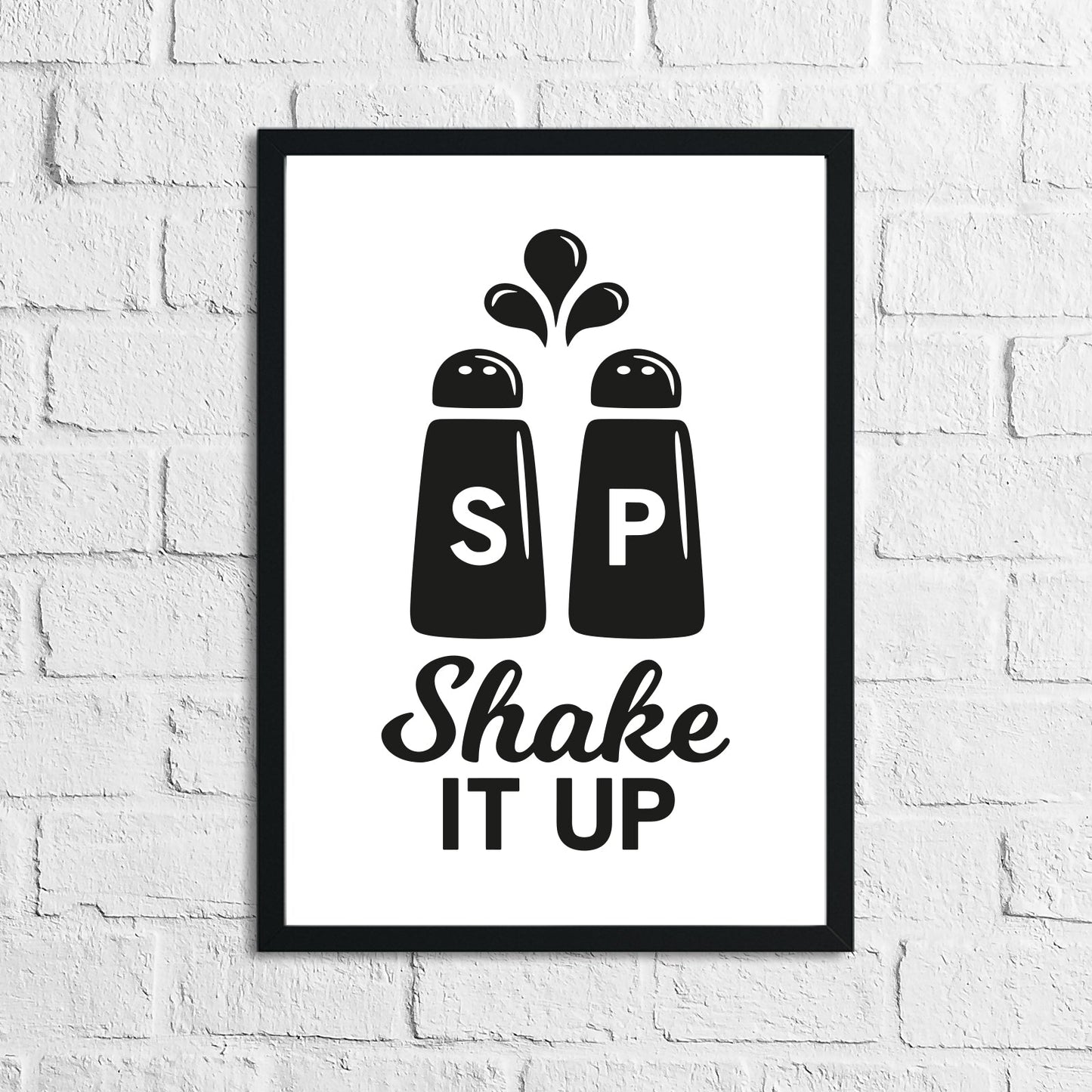 Shake It Up Humorous Kitchen Home Simple Wall Decor Print