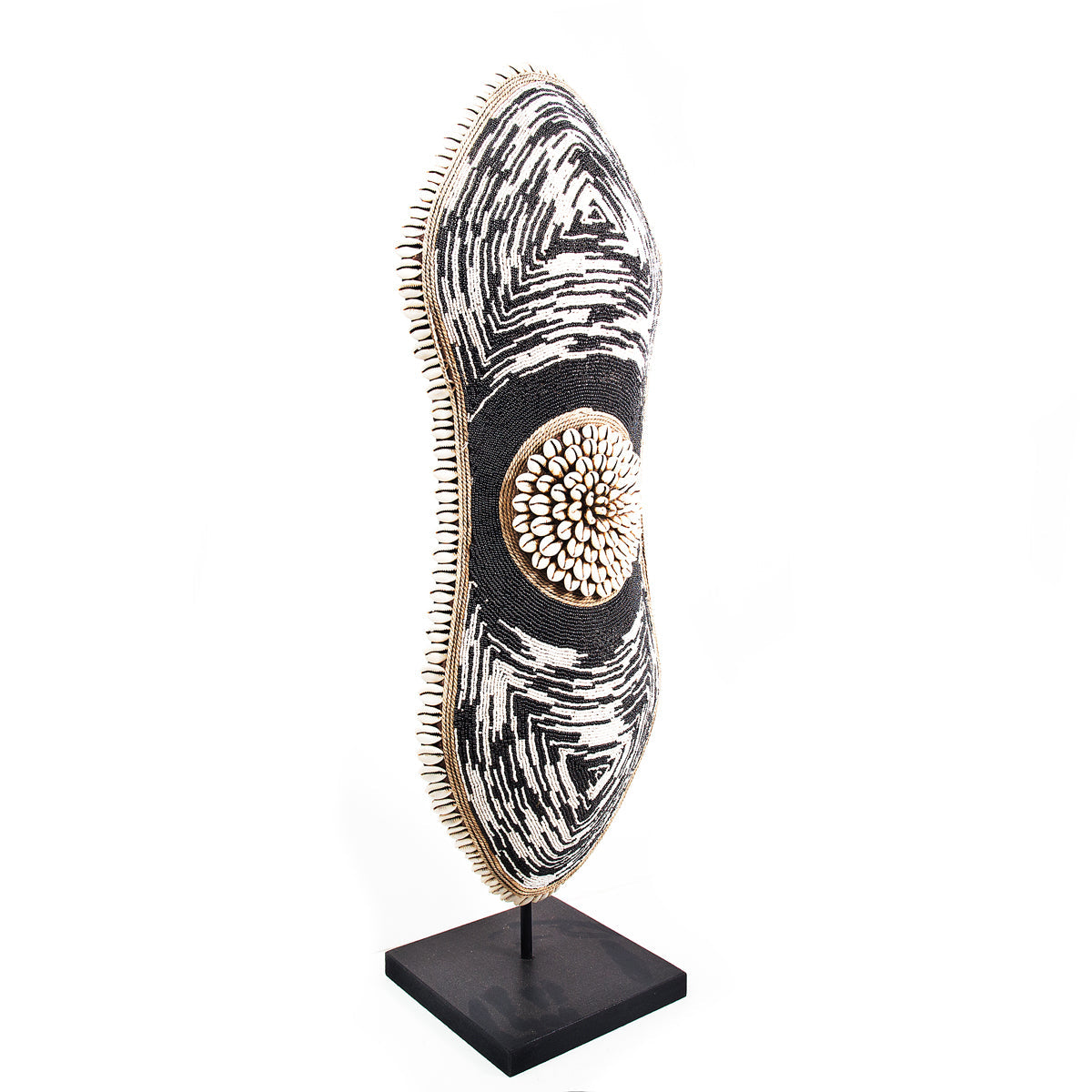 Cameroon Beaded Shield - Oblong -  17D