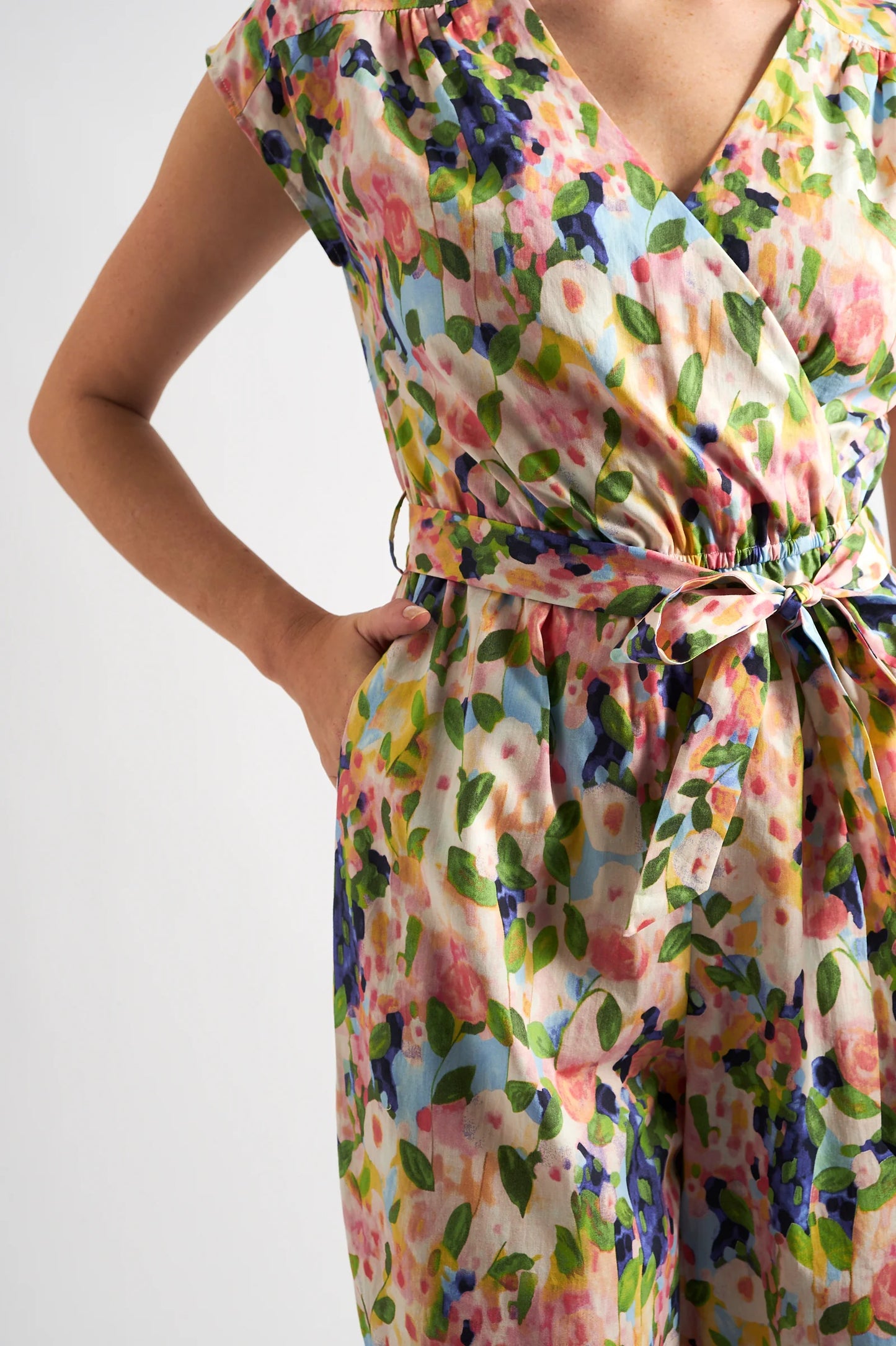 Sidra Summer Dream Print Crop Jumpsuit