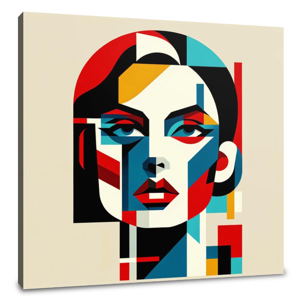 Geometric Lady Canvas