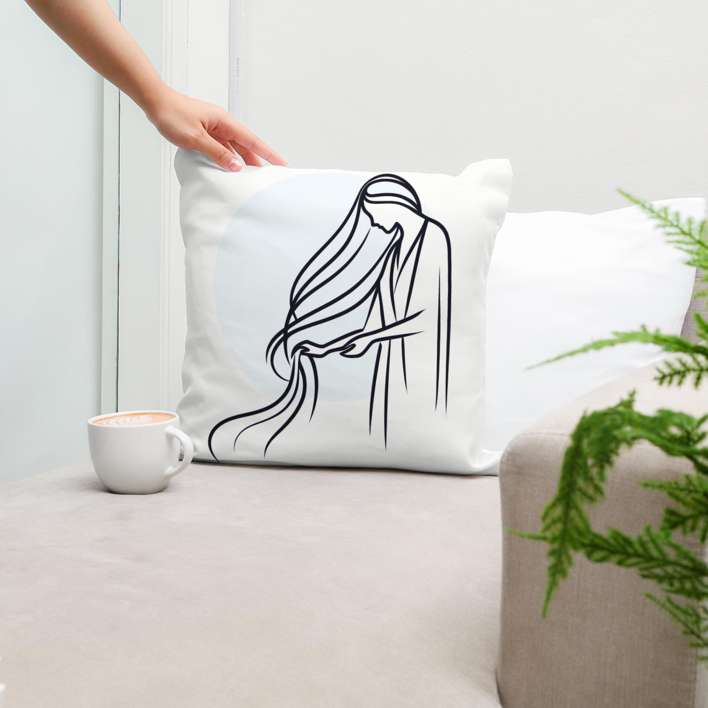 Serenity Stroke Cotton Cushion