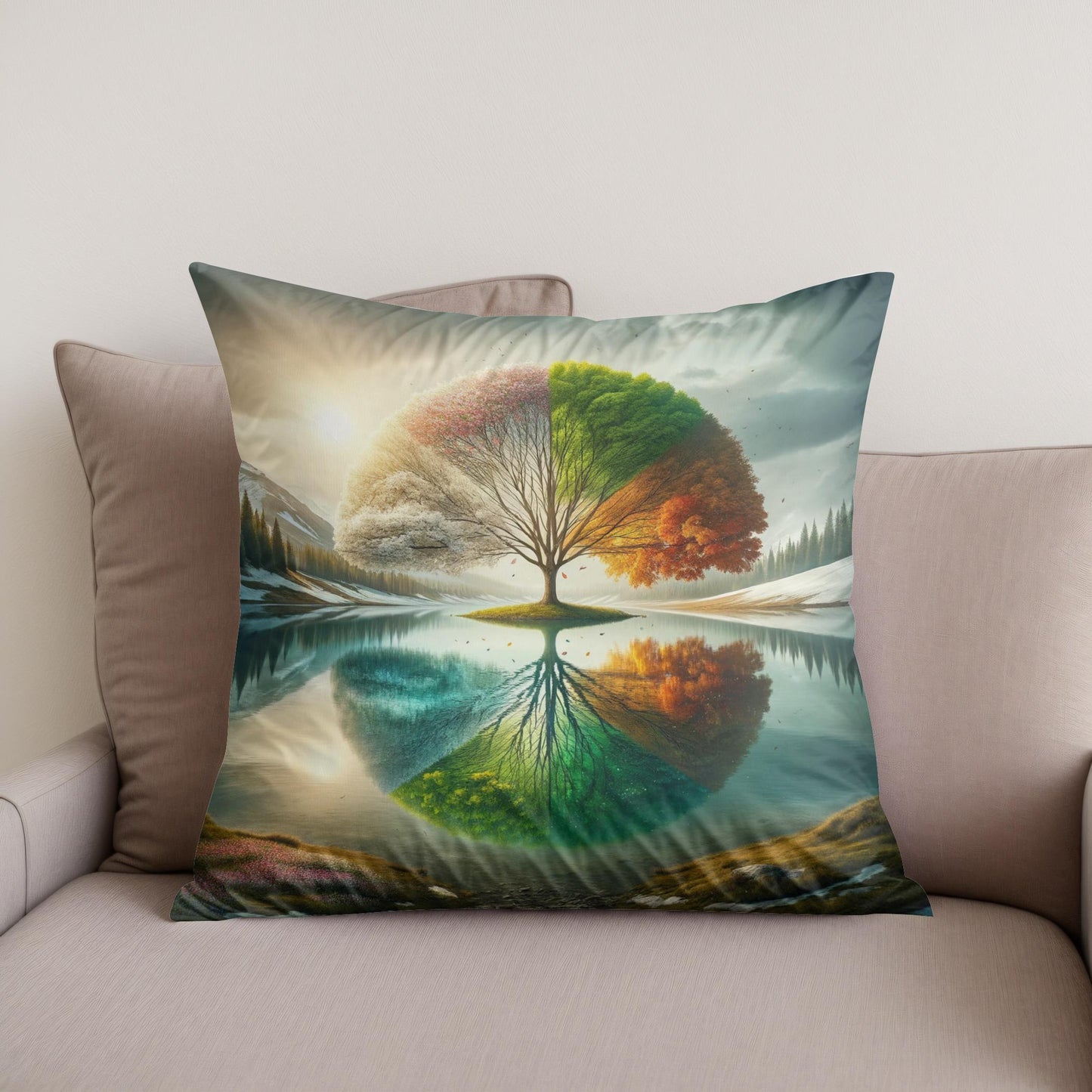 Seasonal Reflections Cotton Cushion
