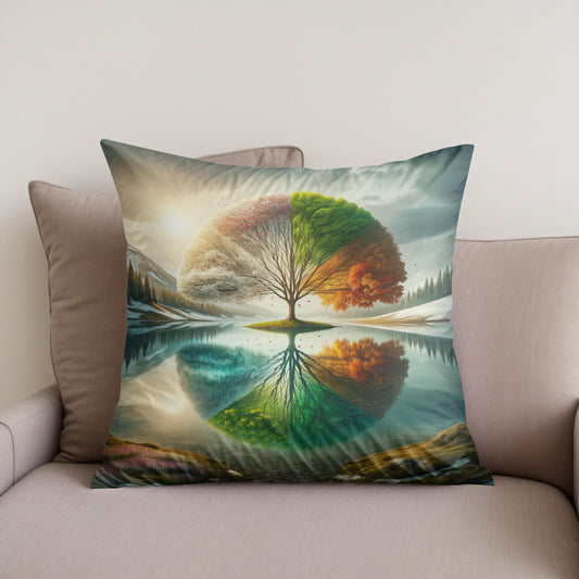 Seasonal Reflections Cotton Cushion