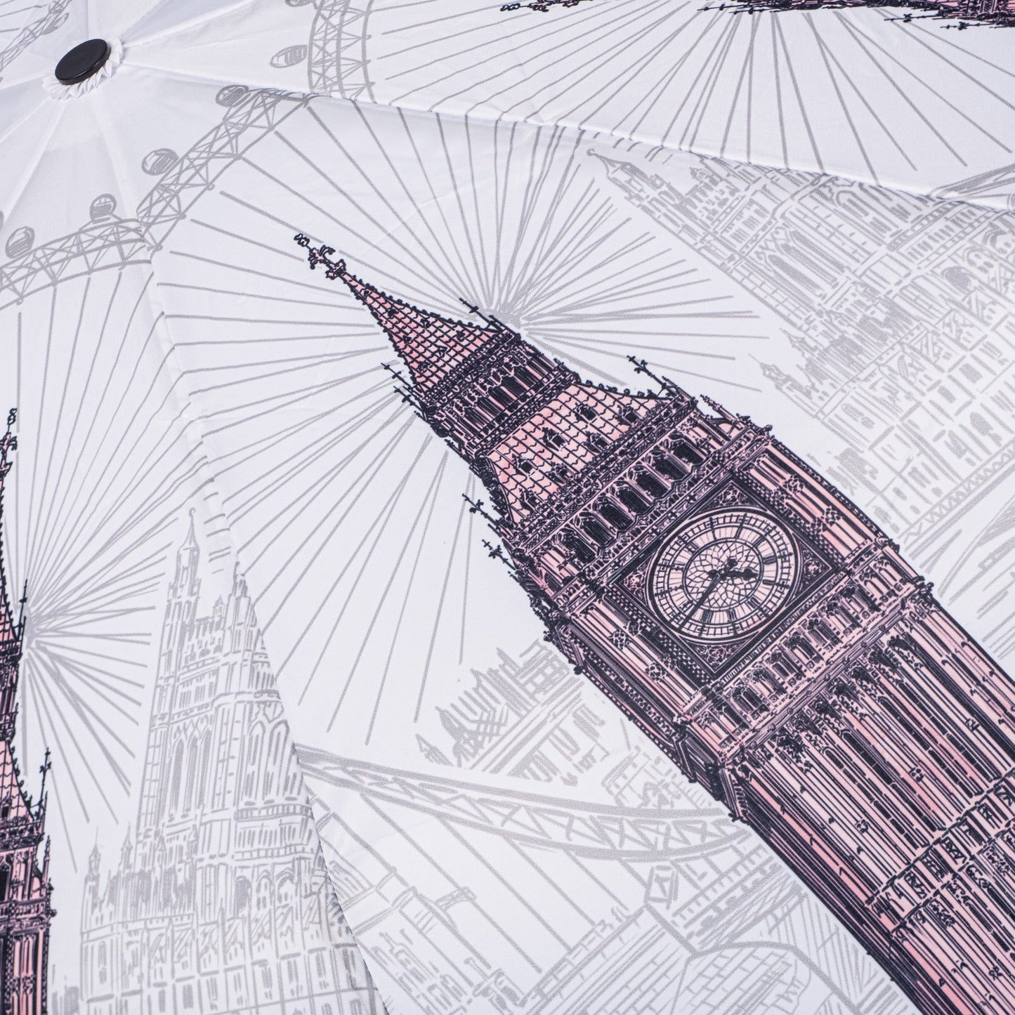StormKing Folding City Umbrella London Black and White by Soake
