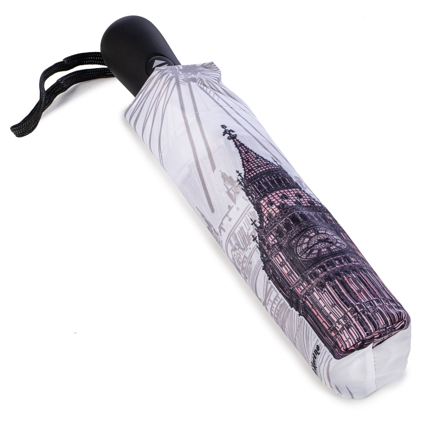 StormKing Folding City Umbrella London Black and White by Soake