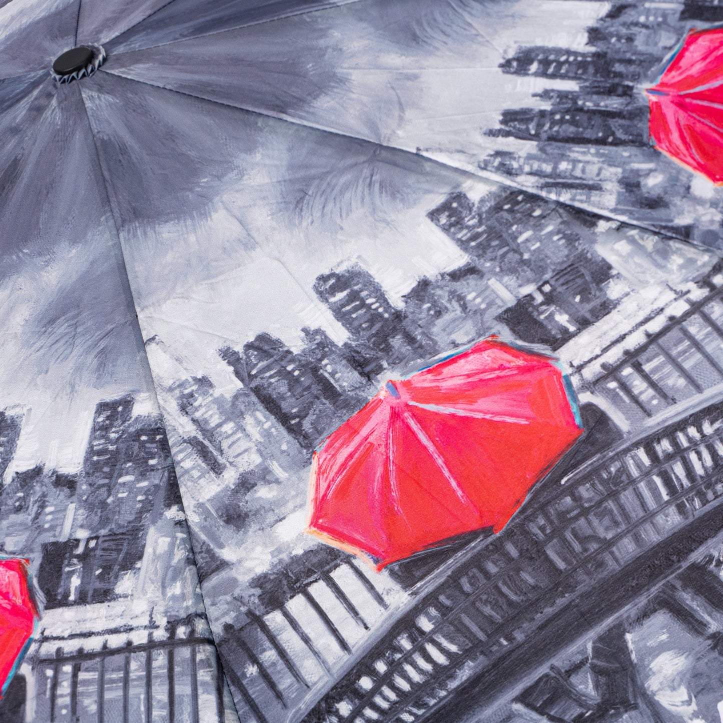 StormKing Folding City Umbrella New York Black and White by Soake