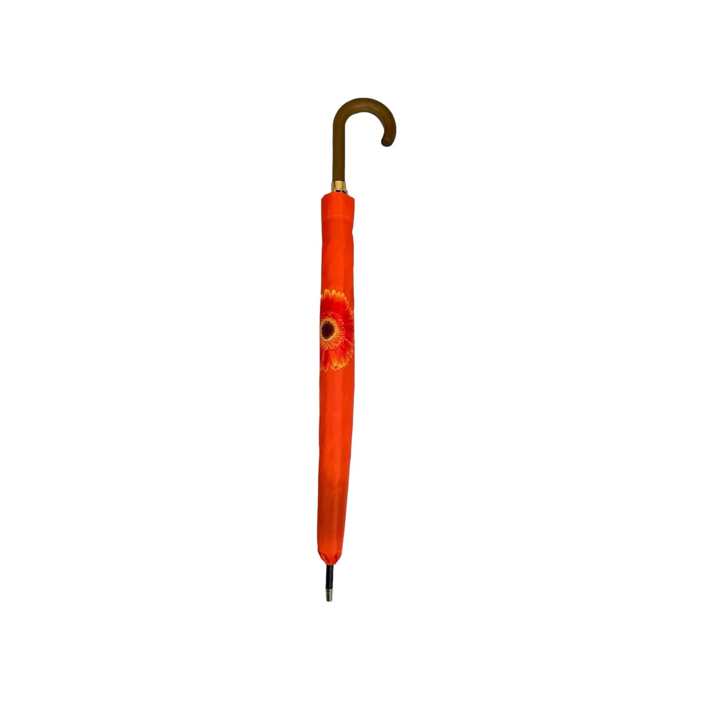 StormKing Floral Orange Daisy Classic Stick Umbrella
