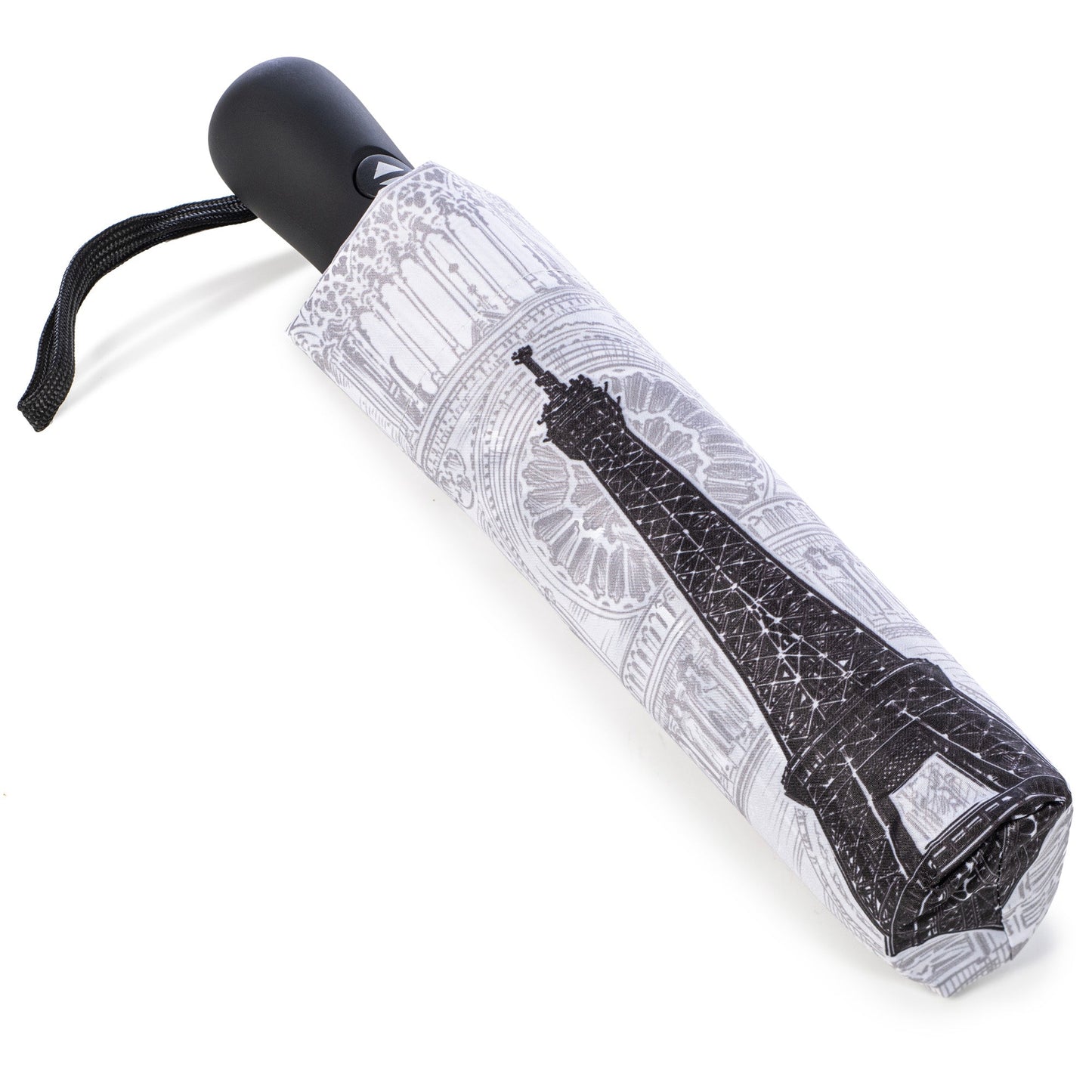 StormKing Folding City Umbrella Paris Black and White by Soake