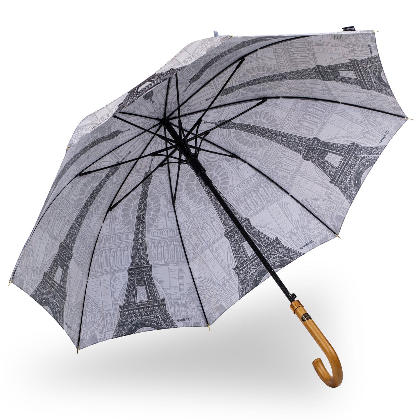 StormKing Classic City Collection Paris Black and White Umbrella by Soake