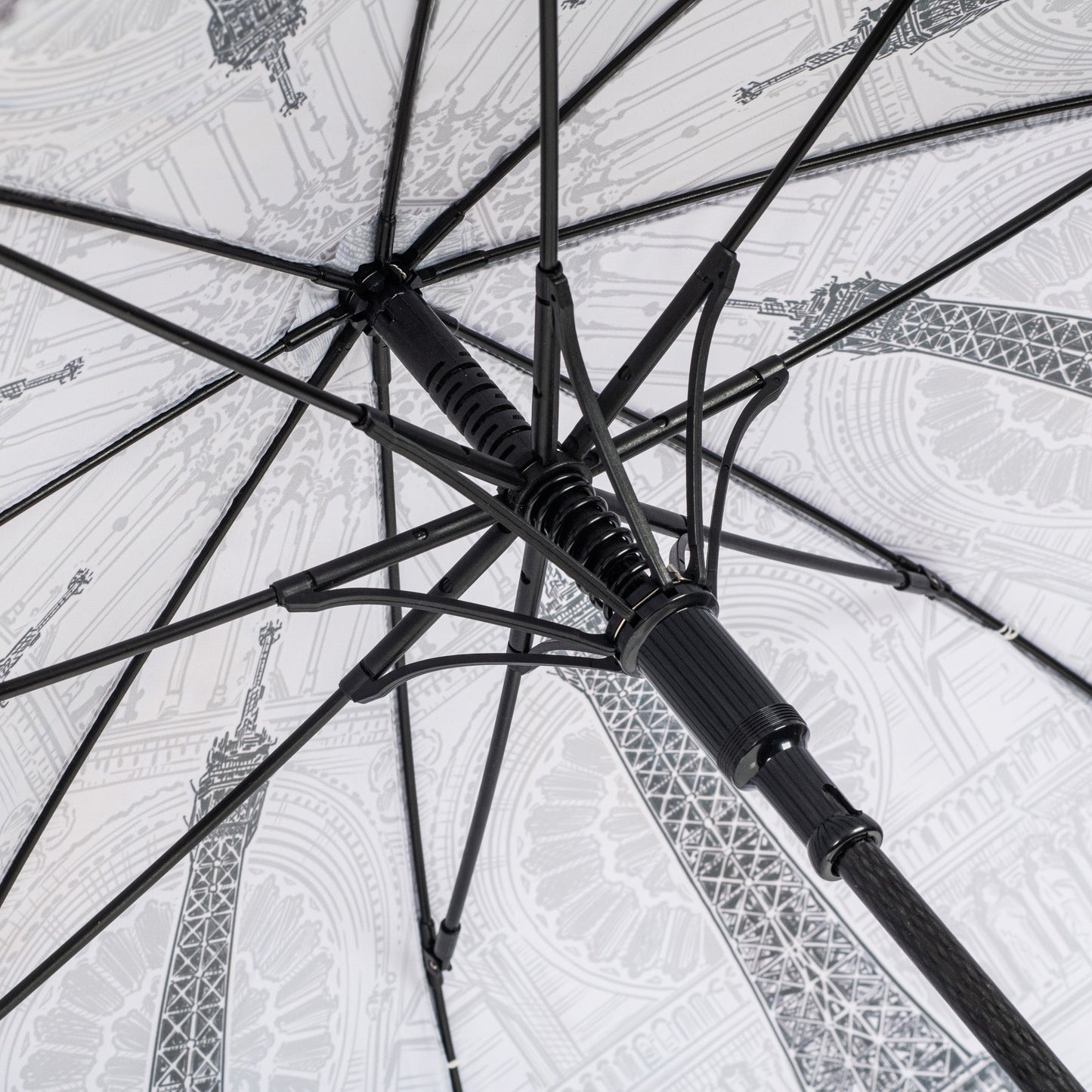 StormKing Classic City Collection Paris Black and White Umbrella by Soake