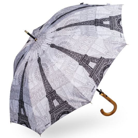 StormKing Classic City Collection Paris Black and White Umbrella by Soake