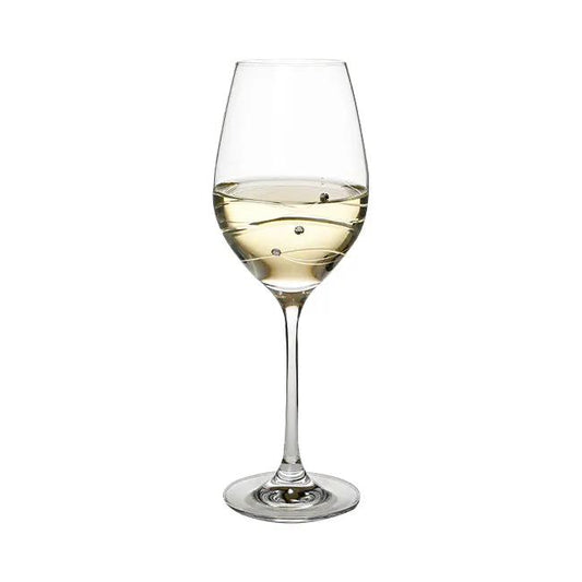 Diamante Wine Glass with Spiral Cut