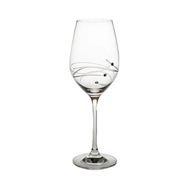 Diamante Wine Glass with Spiral Cut