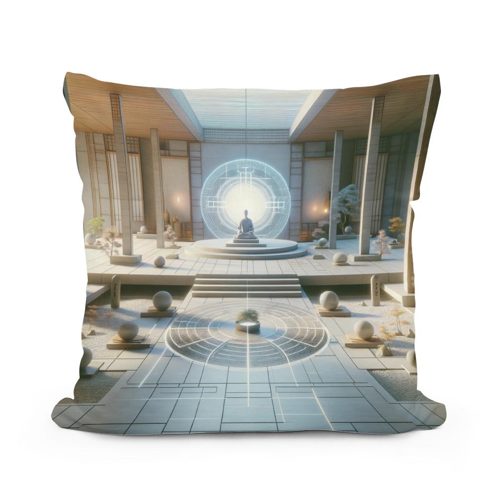 Serene Digital Zen Cotton Cushion