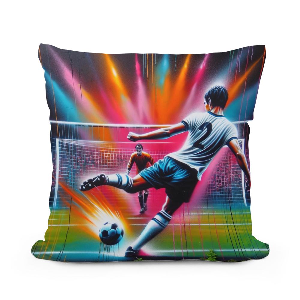 Free Kick Frenzy Cotton Cushion