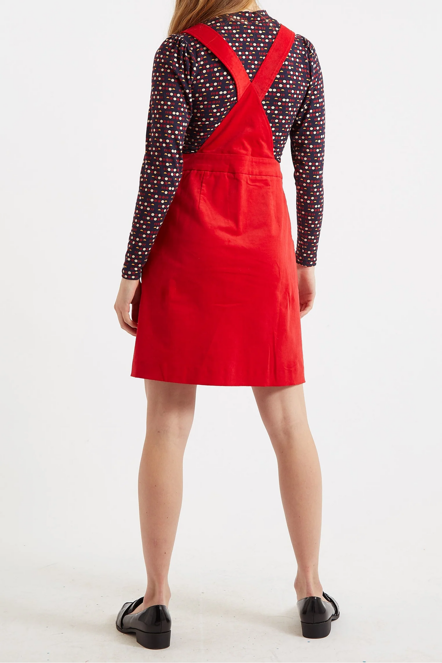 Sofiya Baby Cord Mini Pinafore Dress - Red