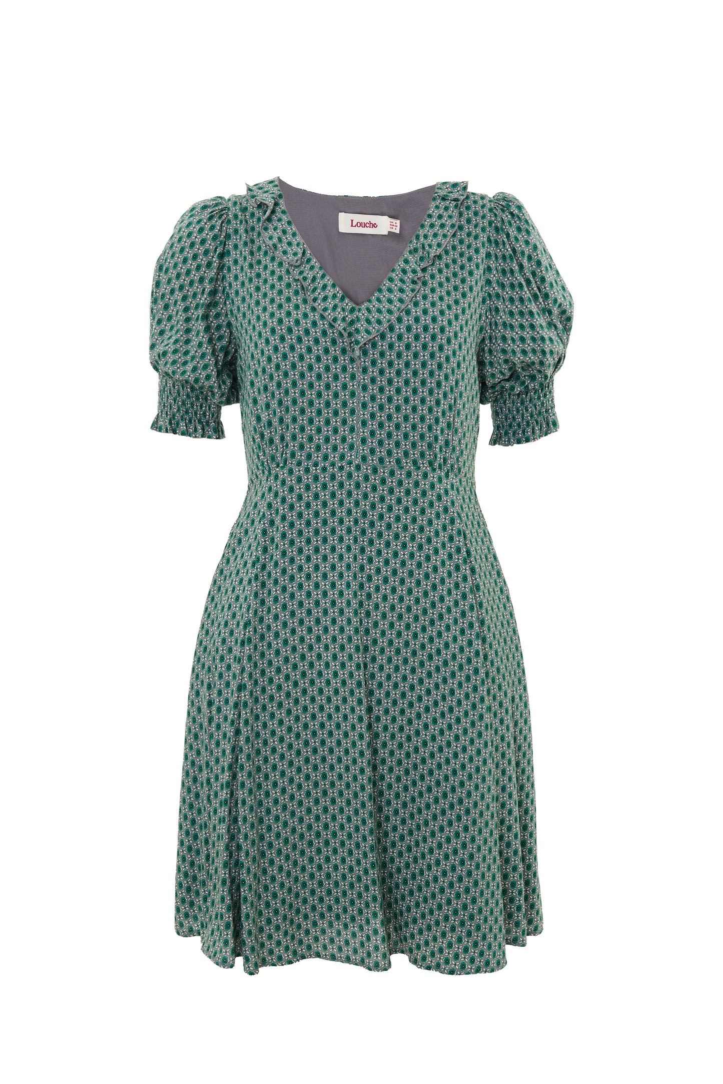 Solyne Flower Tile Print Mini Dress