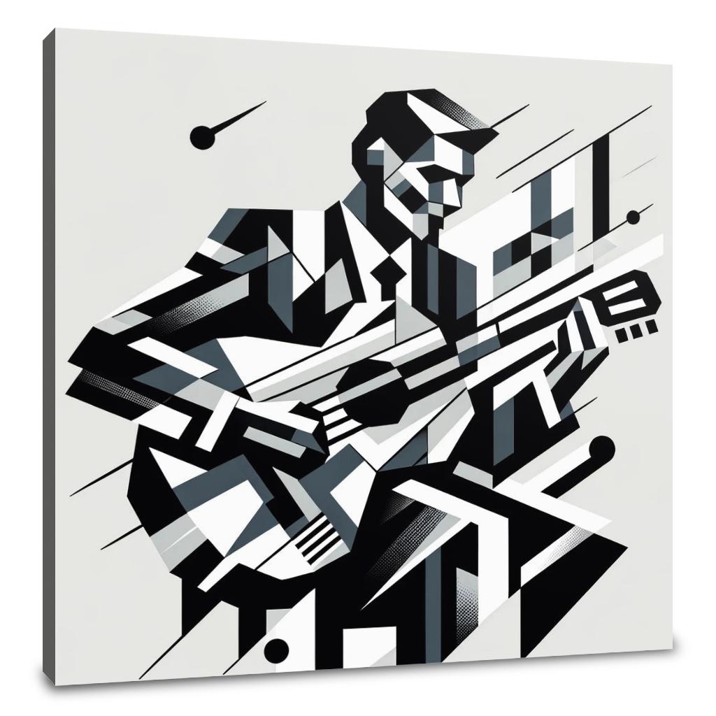 Cubist Melody Canvas