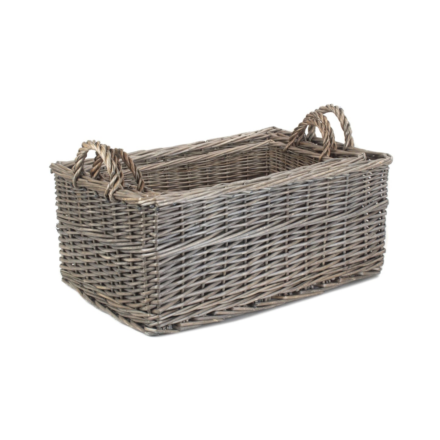 Shallow Antique Wash Storage Basket Set 3